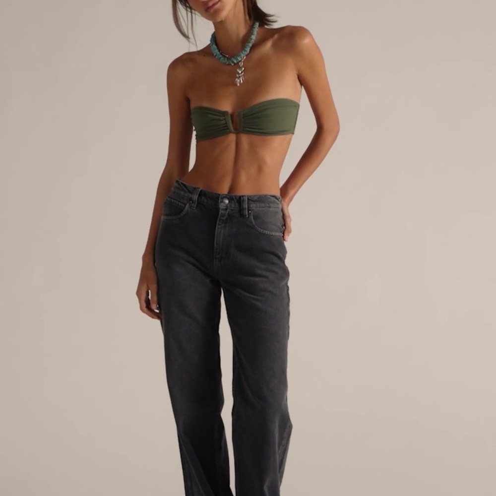 We The Free Dark Gray Straight Leg Jeans